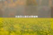抖音怎么锁住点赞视频