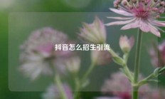 抖音怎么招生引流